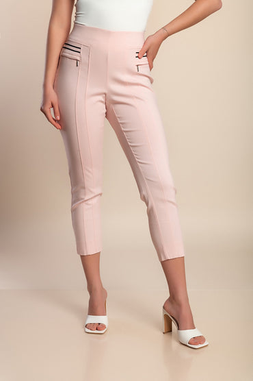 Pantaloni attillati taglie forti, rosa