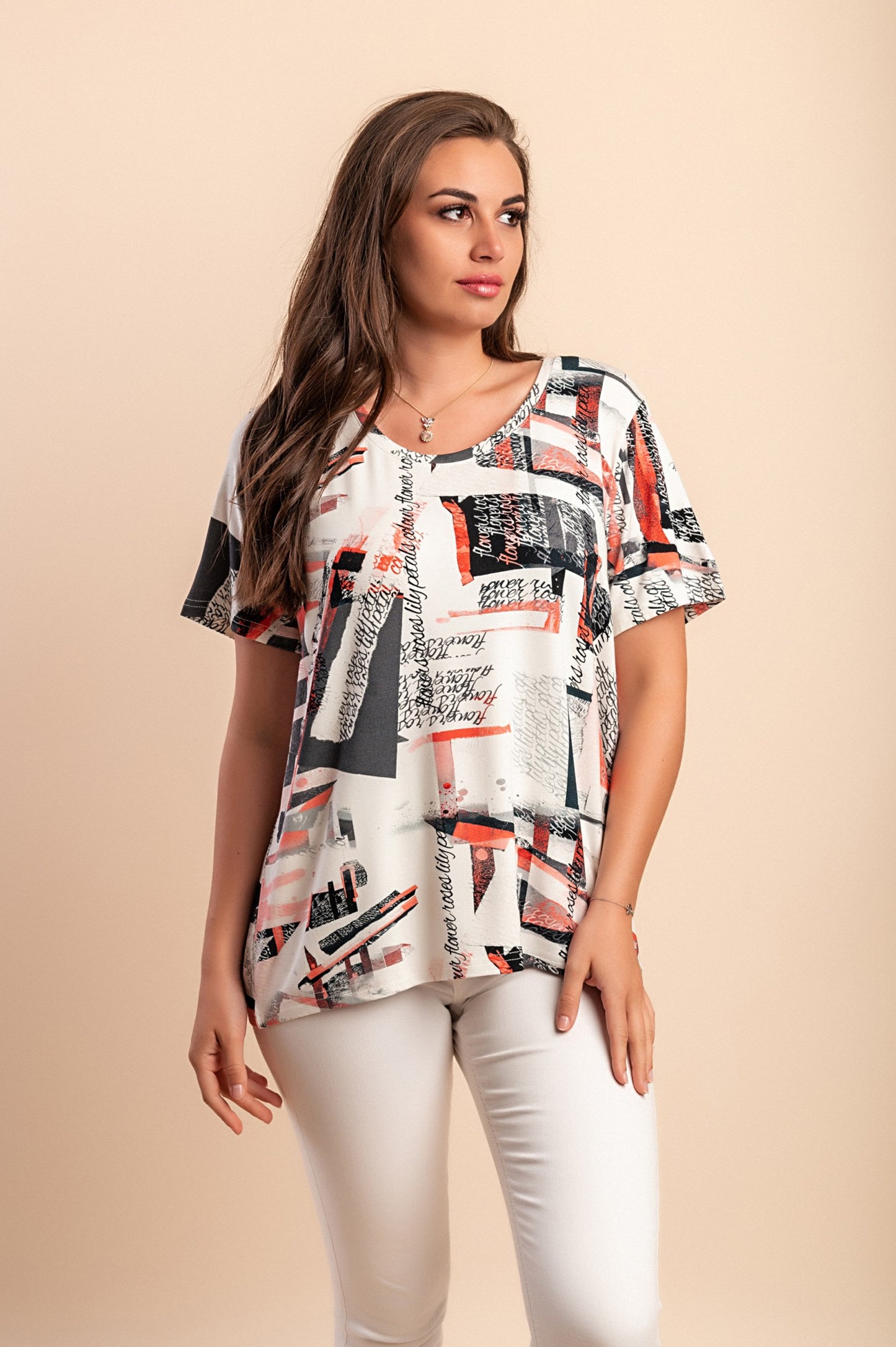 Maglietta stampata, rossa