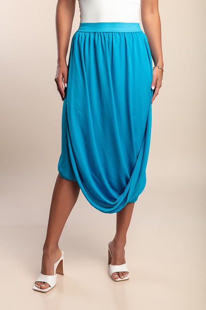 Pantaloni con elastico in vita, blu