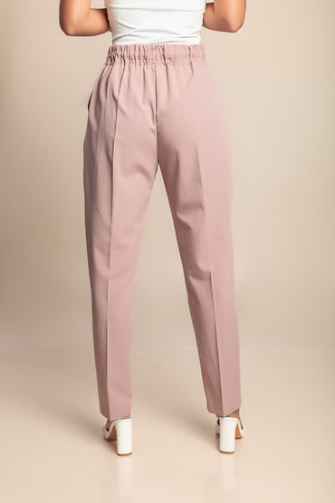Pantaloni taglie forti, rosa antico
