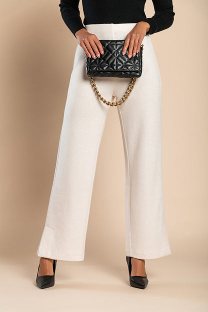 Pantaloni lunghi eleganti, bianchi