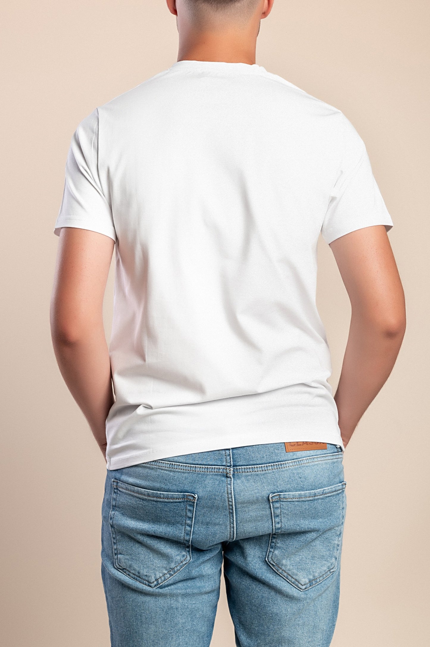 T-shirt da uomo in cotone con stampa, nera