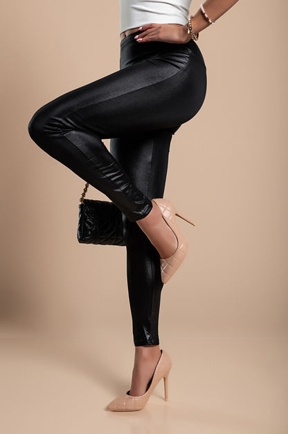 Leggings con vita ampia, nero