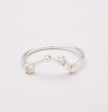 Anello in argento con diamanti decorativi, ART503 - ACQUARIO, colore argento