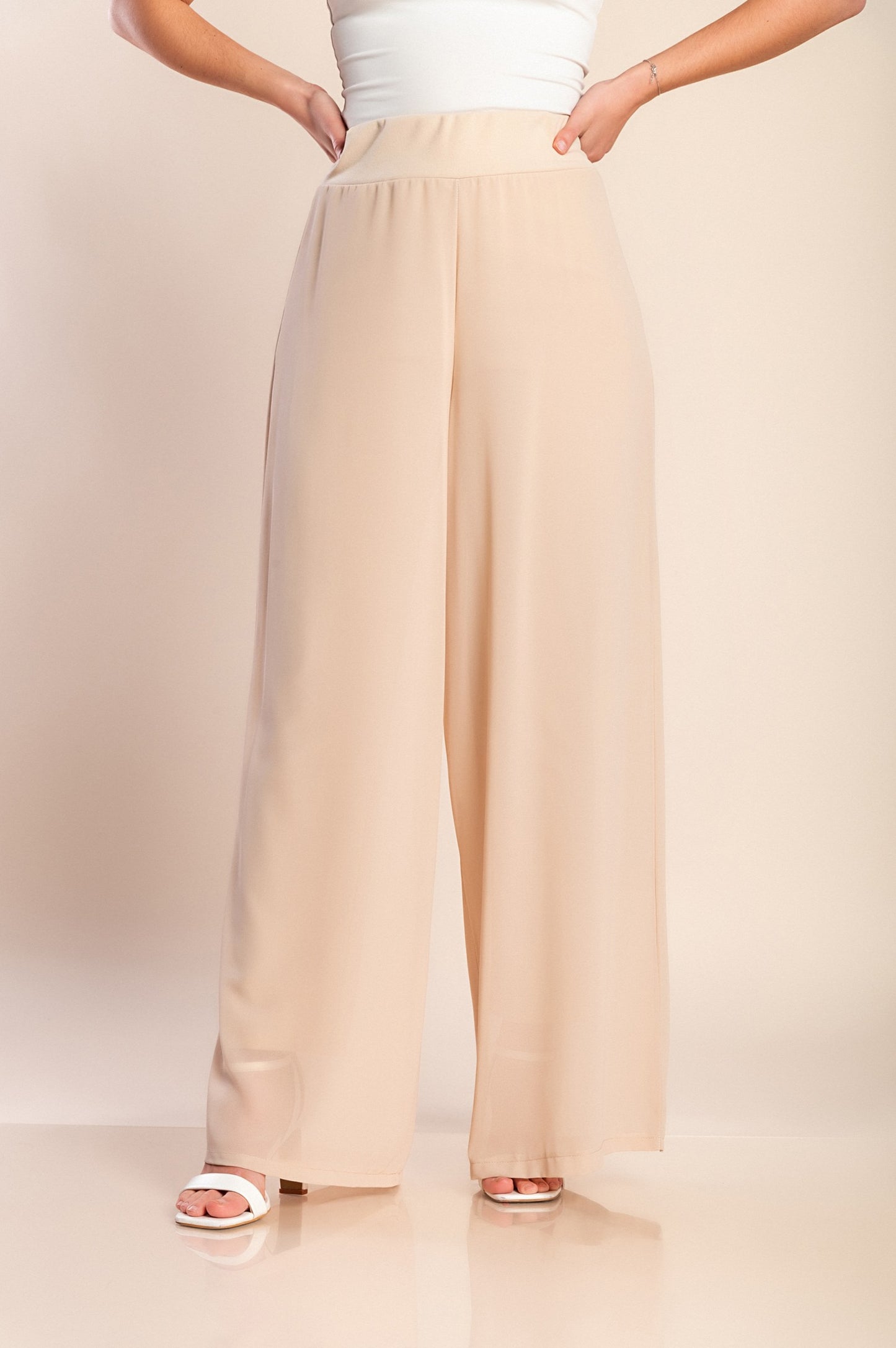 Pantaloni lunghi eleganti Veronna, neri