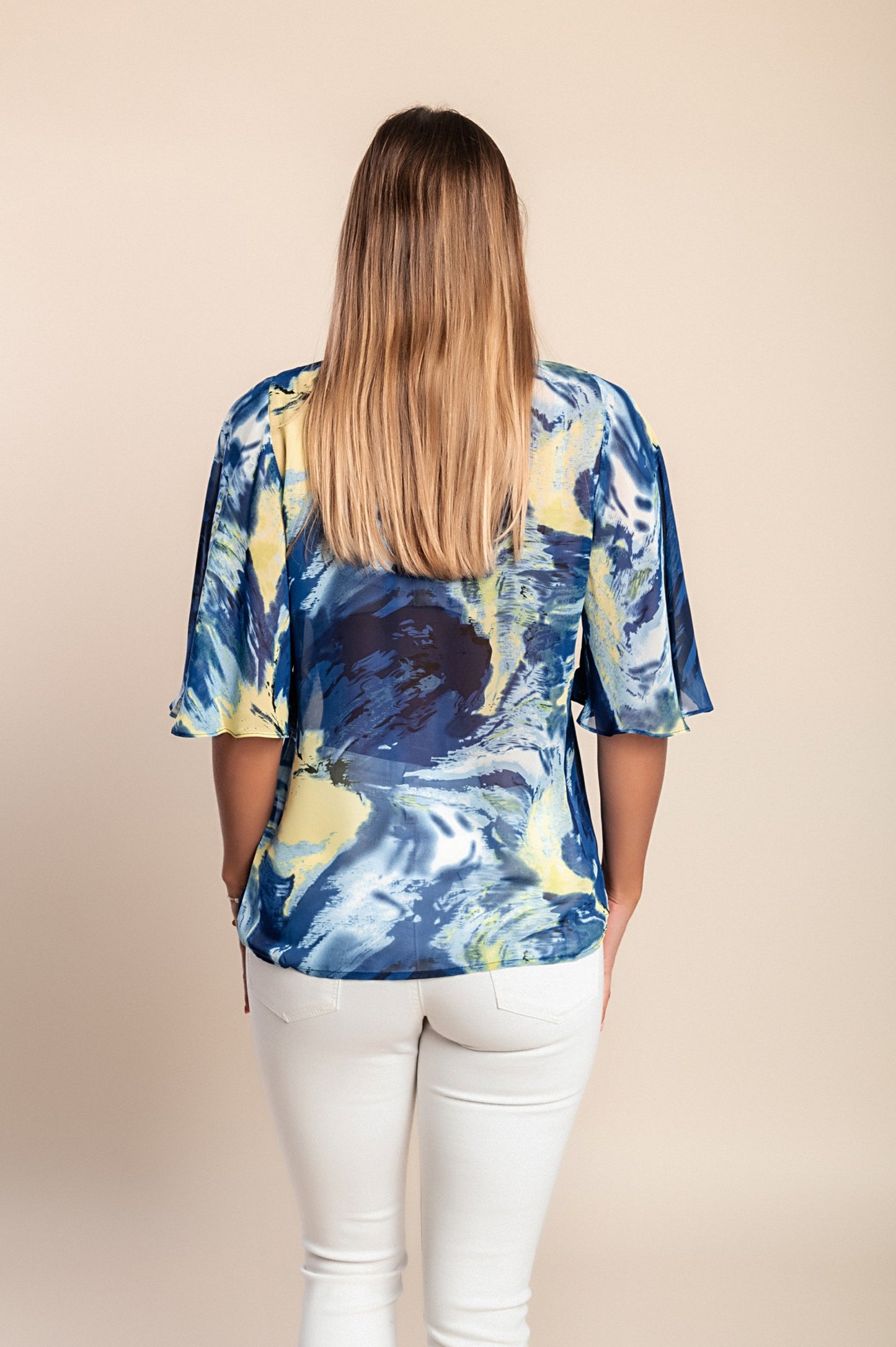 Camicetta stampata, blu