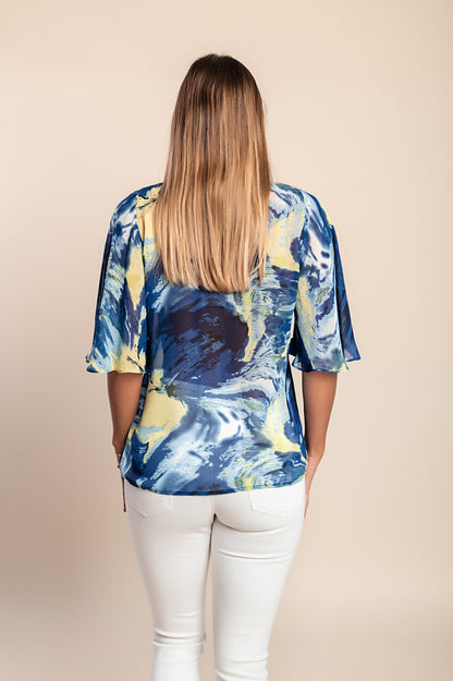 Camicetta stampata, blu