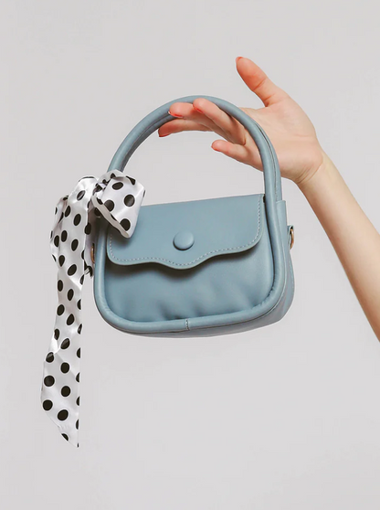Borsa piccola con fiocco, ART2260, blu