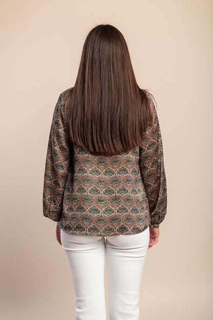 Camicetta stampata, verde