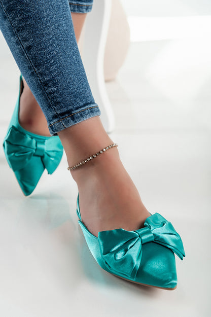 Scarpe con fiocco decorativo, blu