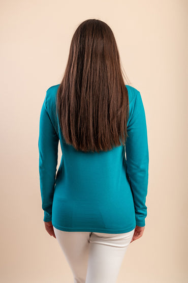 Camicia a maniche lunghe, turchese