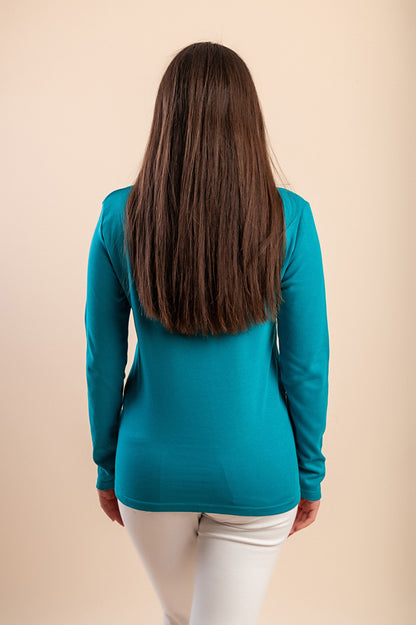 Camicia a maniche lunghe, turchese