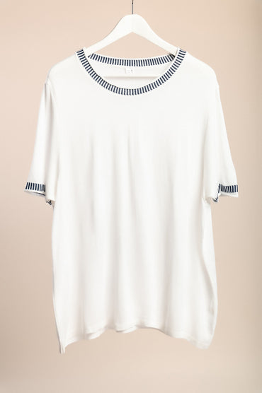 T-shirt con dettagli decorativi, bianca