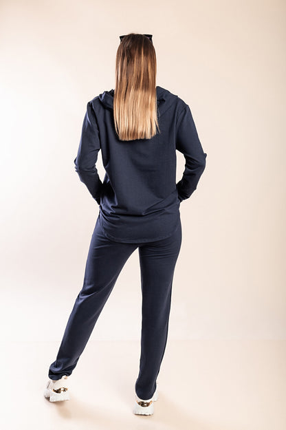 Completo tuta con zip, grigio chiaro