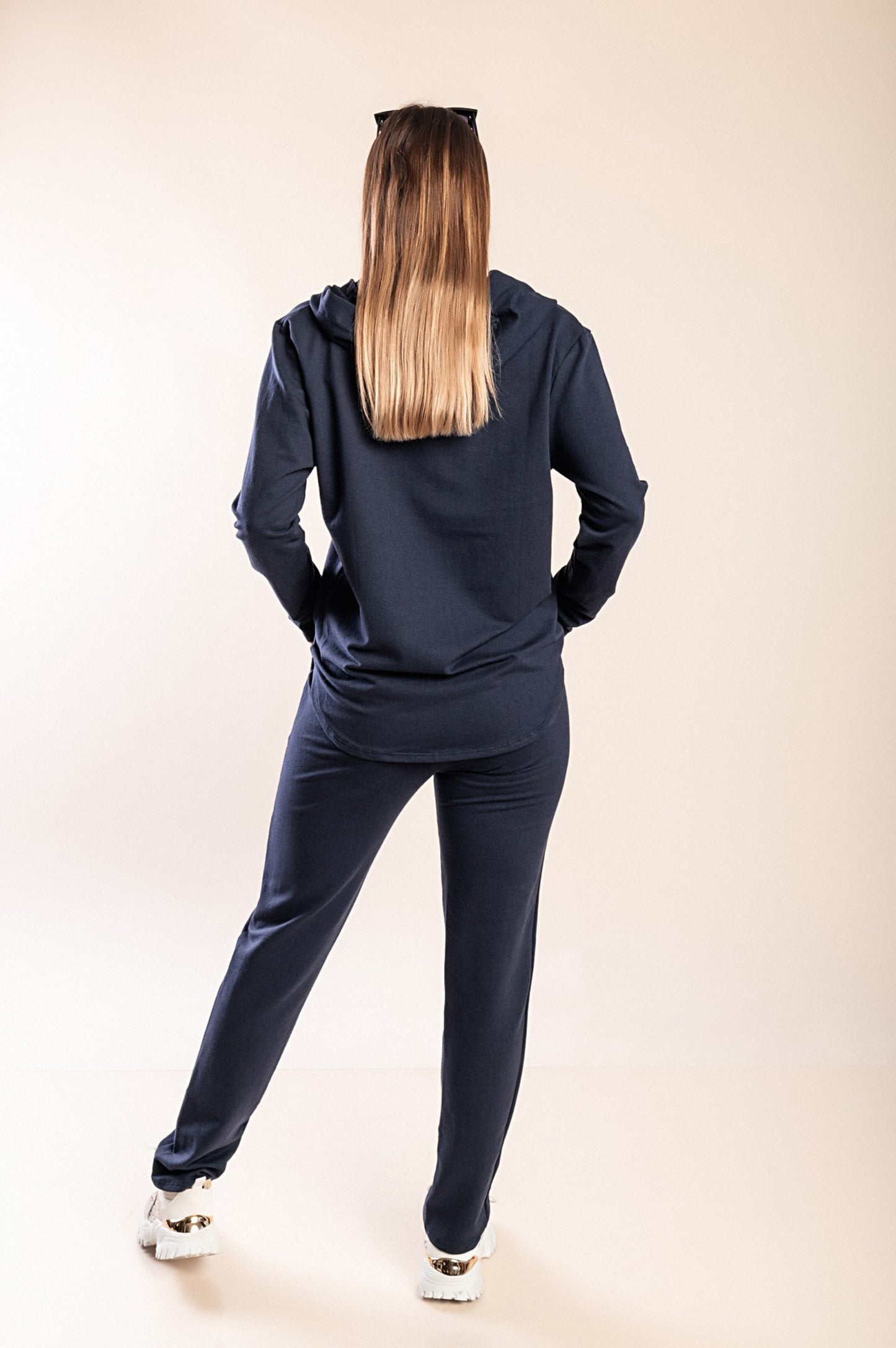 Completo tuta con zip, grigio chiaro