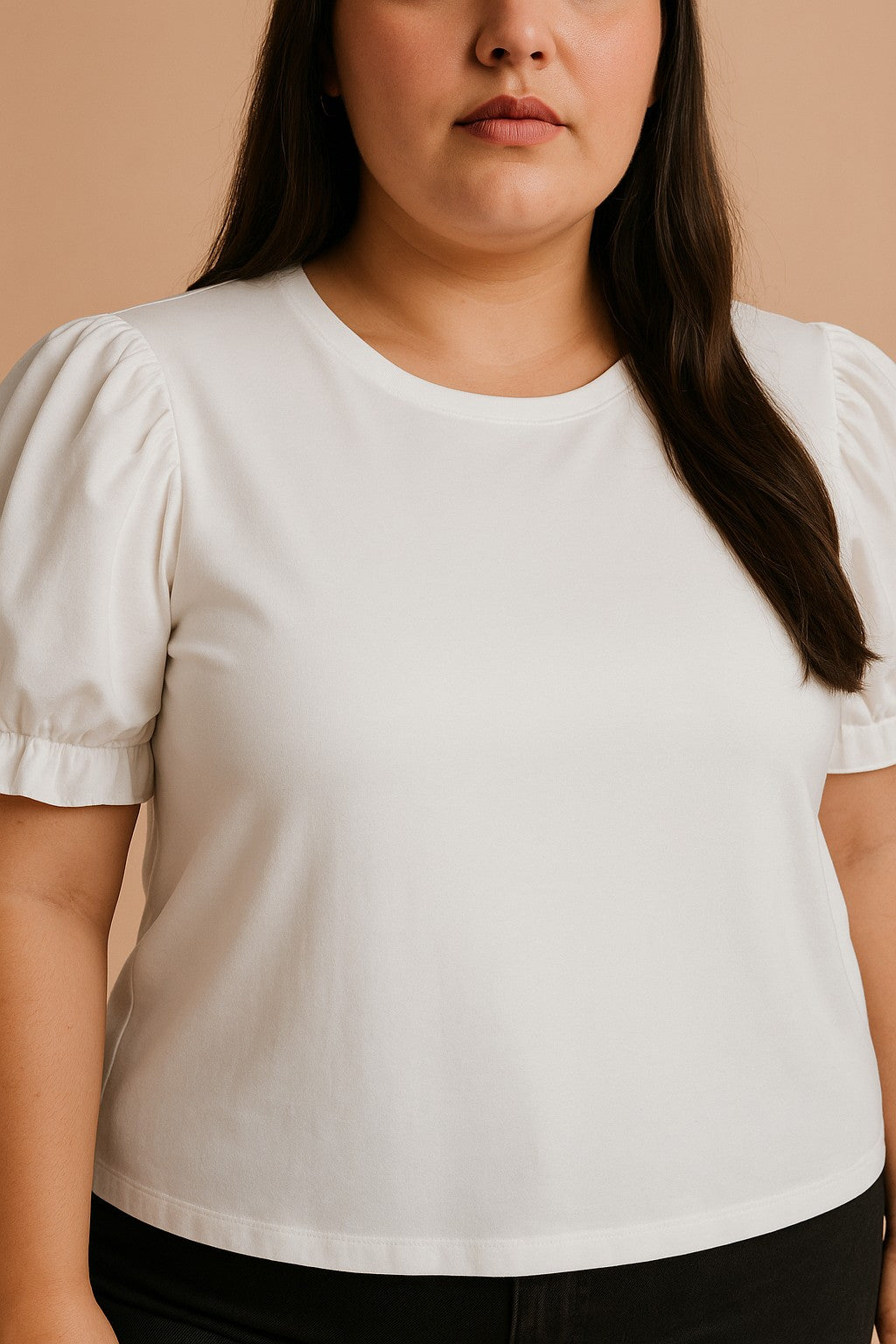 Maglietta taglie forti, bianca