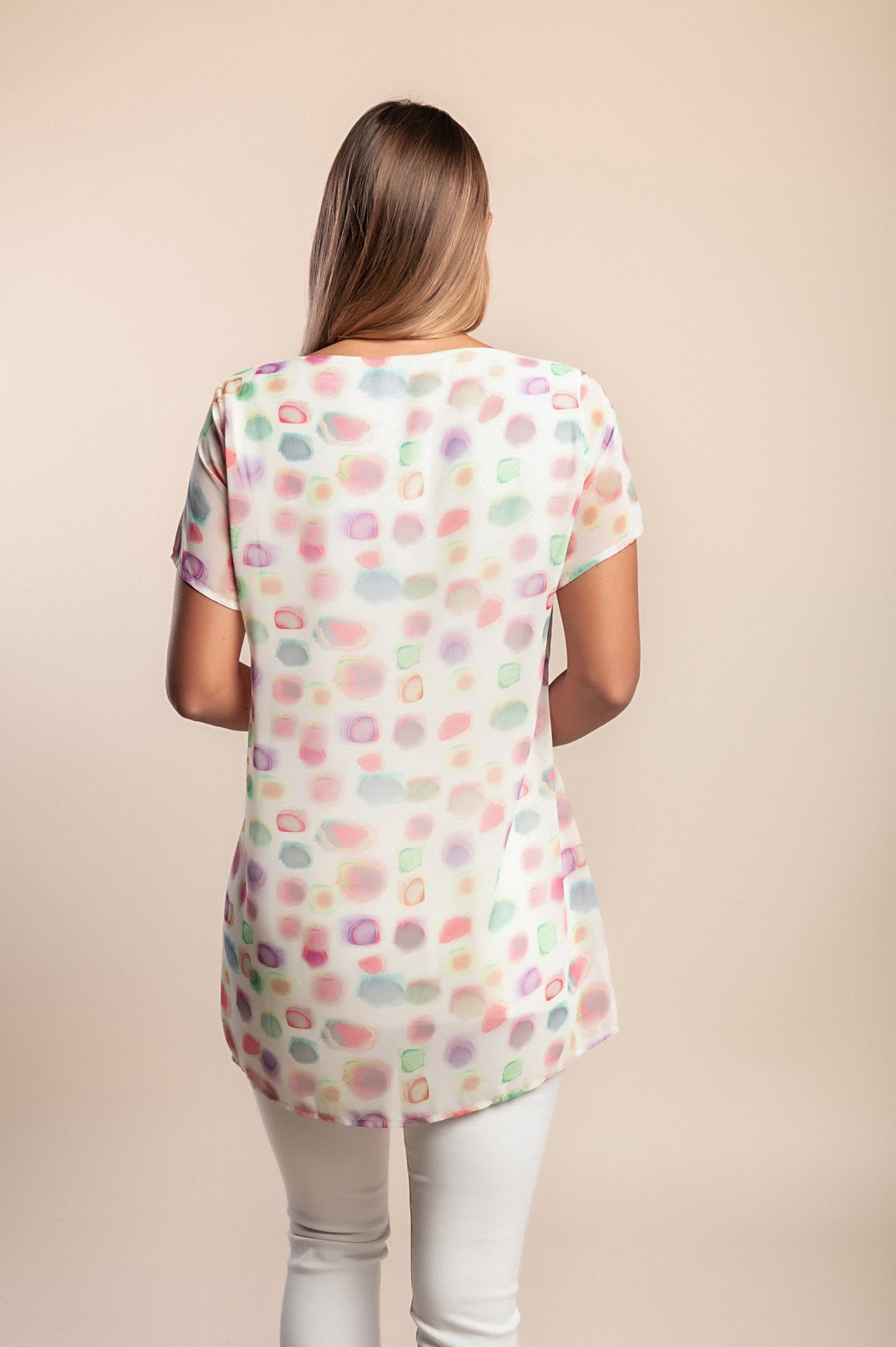 Camicetta stampata, bianca