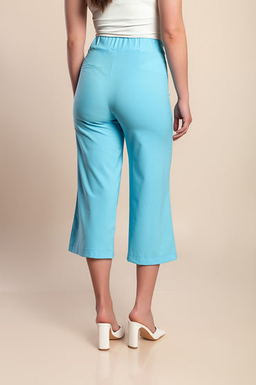 Pantaloni a vita alta, azzurri