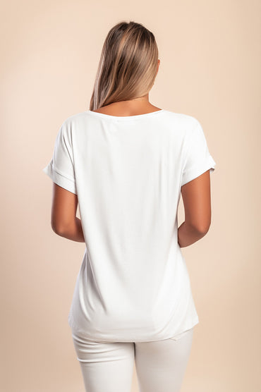 T-shirt stampata, bianca