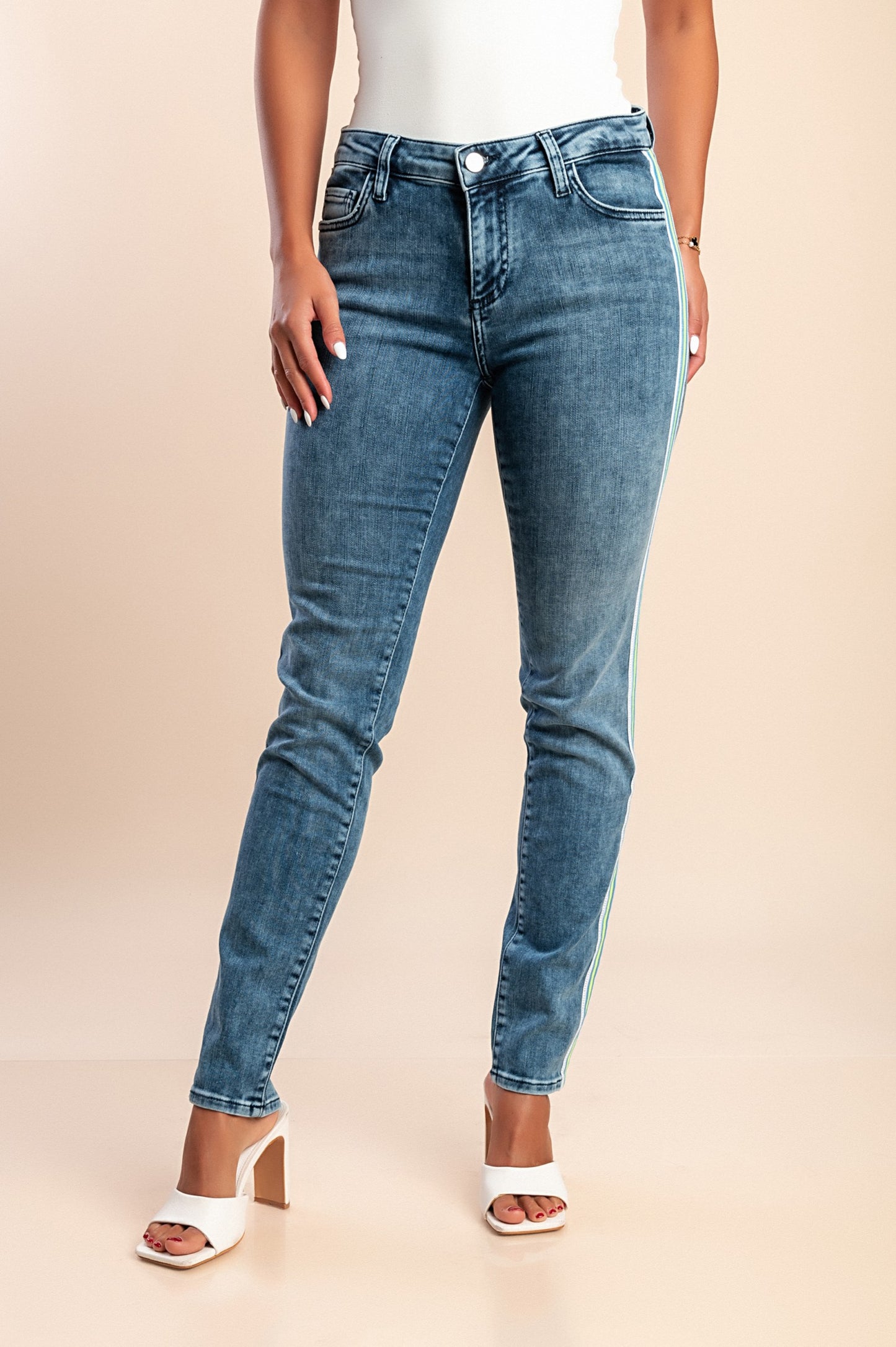 Jeans skinny, azzurro
