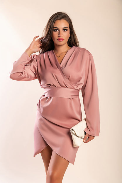 Miniabito realizzato in simil raso, rosa