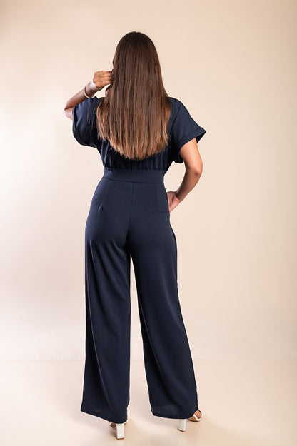 Tuta a maniche corte, blu scuro