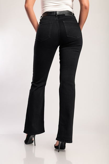 Jeans a zampa d'elefante, blu scuro