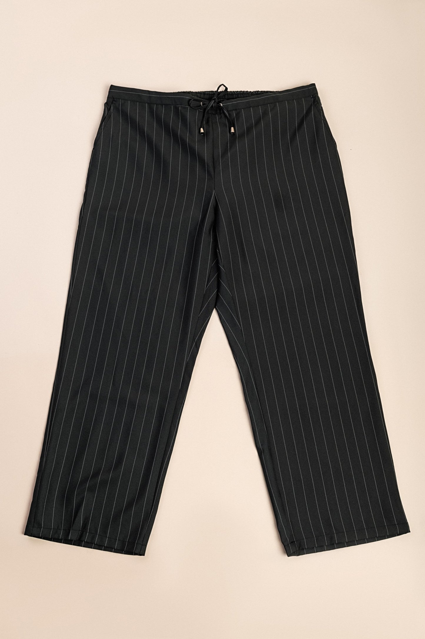 Pantaloni taglie forti con elastico in vita, grigi