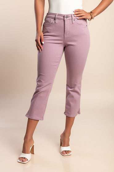 Jeans capri taglie forti, viola