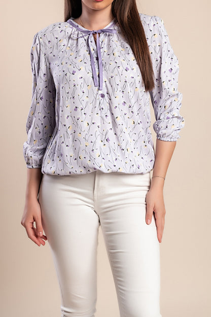 Camicetta stampata, lilla