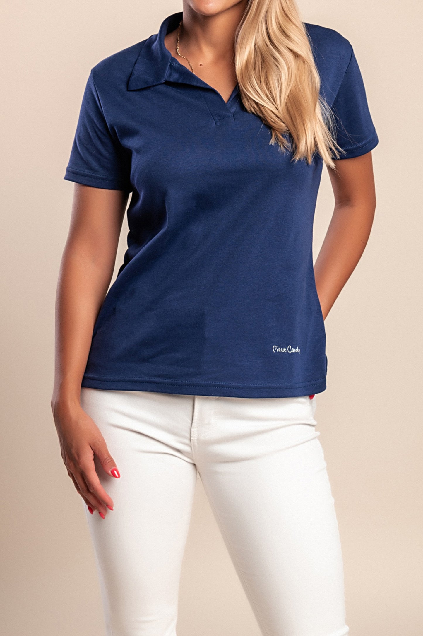 T-shirt in cotone con stampa, turchese