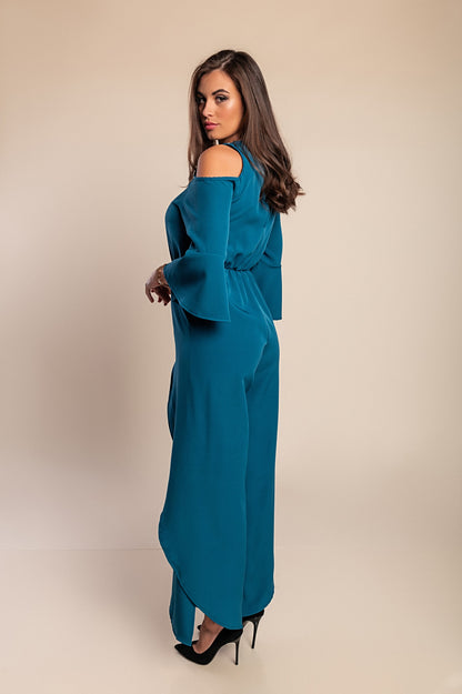 Elegante tuta con paillettes, nera