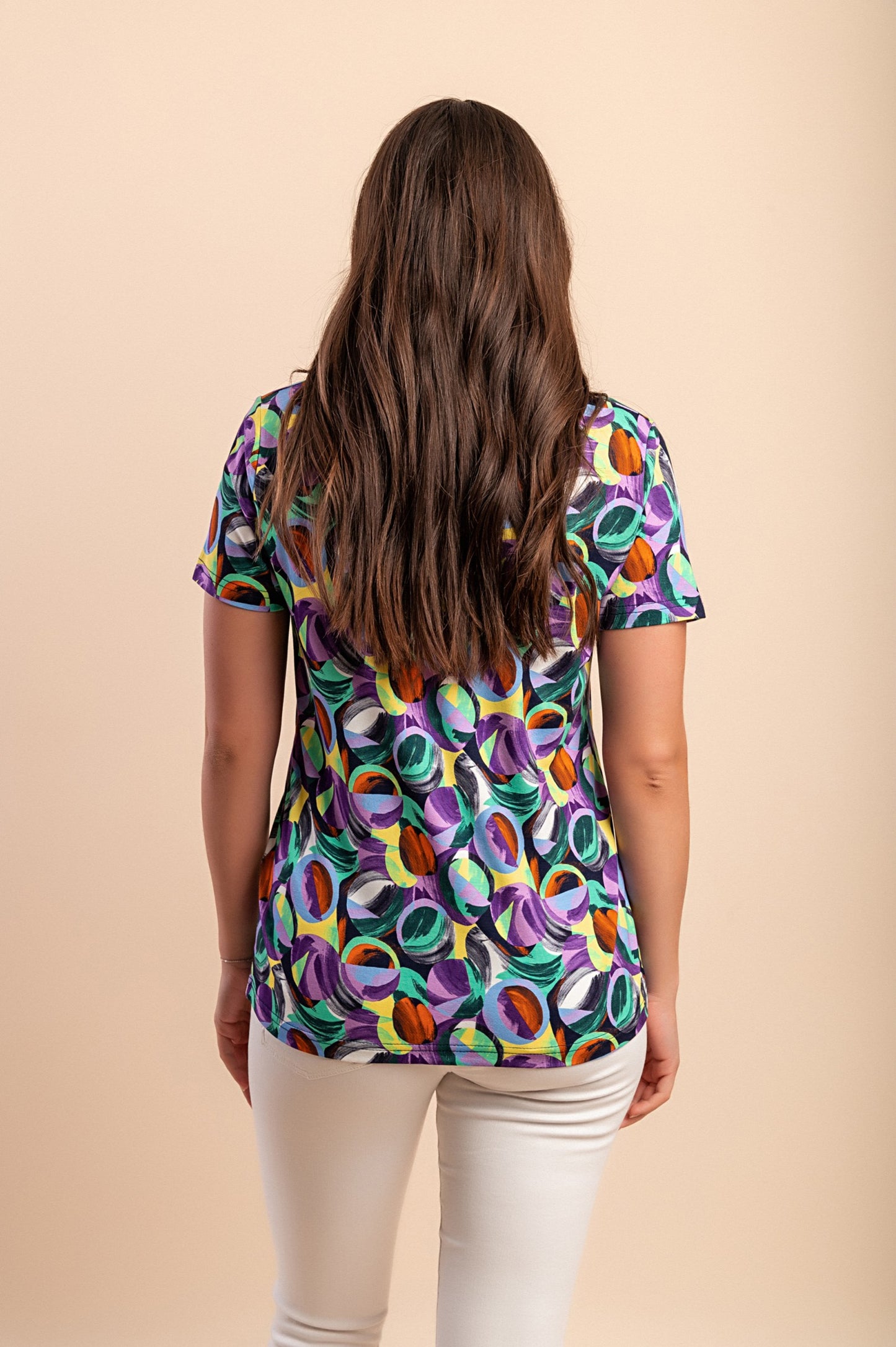 Maglietta stampata, viola