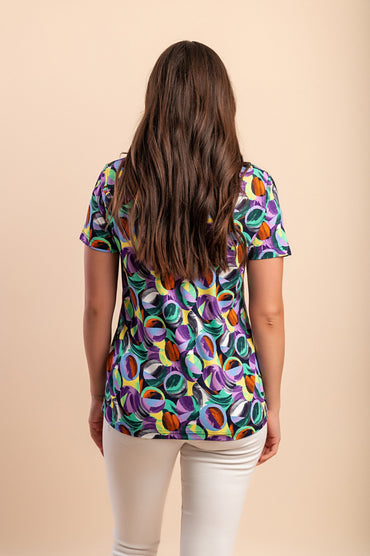 Maglietta stampata, viola