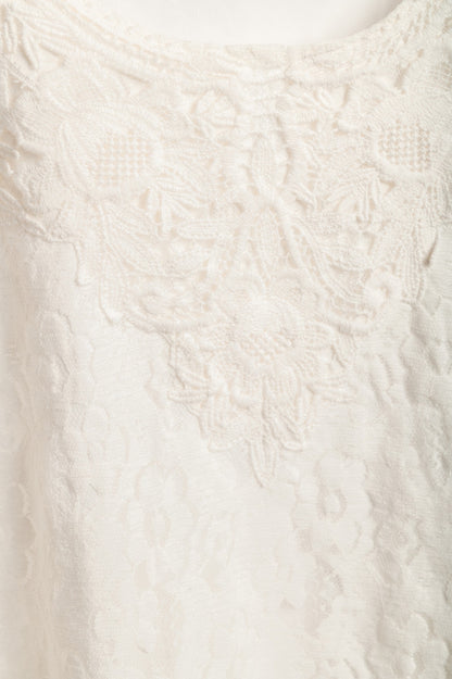 Top in pizzo taglie forti, bianco