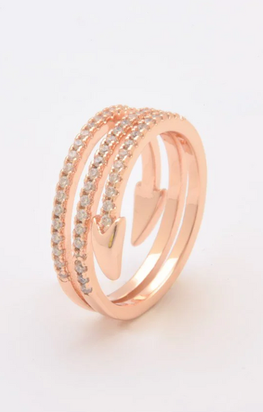 Anello elegante, ART598, oro rosa