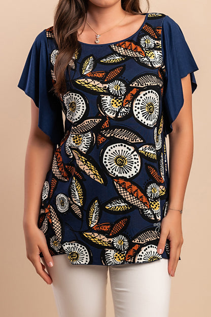 T-shirt stampata, blu scuro