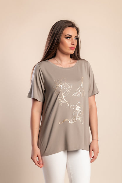 T-shirt stampata, blu