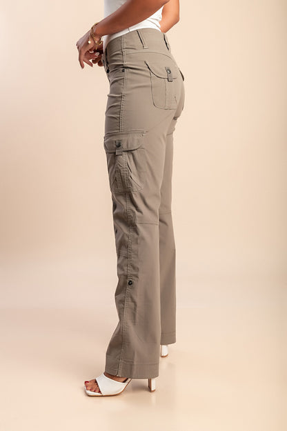 Pantaloni cargo in cotone, oliva