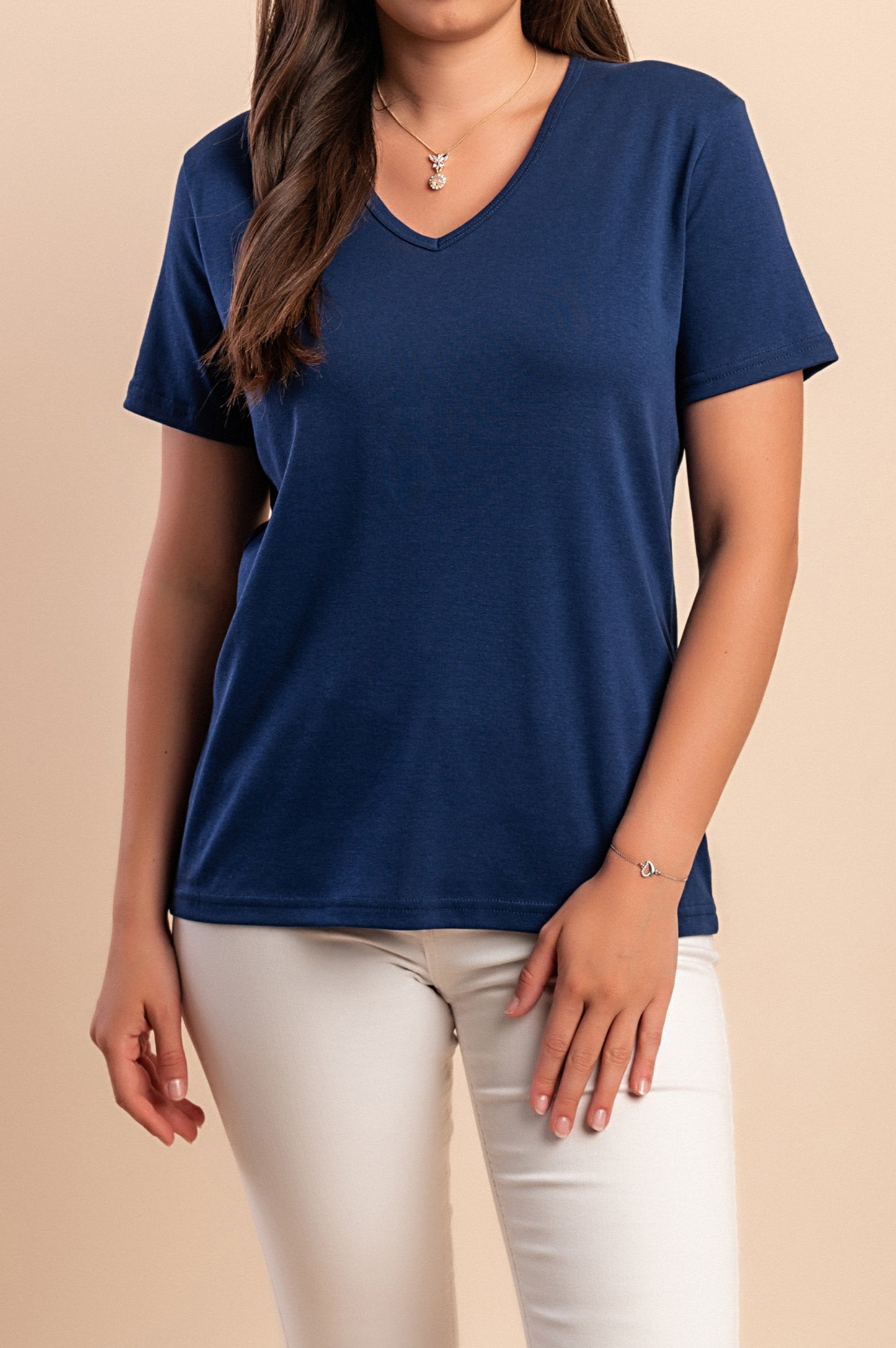 Maglietta in cotone, blu