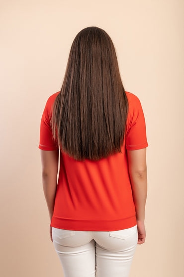 T-shirt in viscosa, rossa