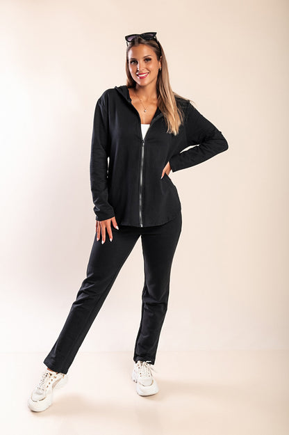 Completo tuta con zip, grigio chiaro