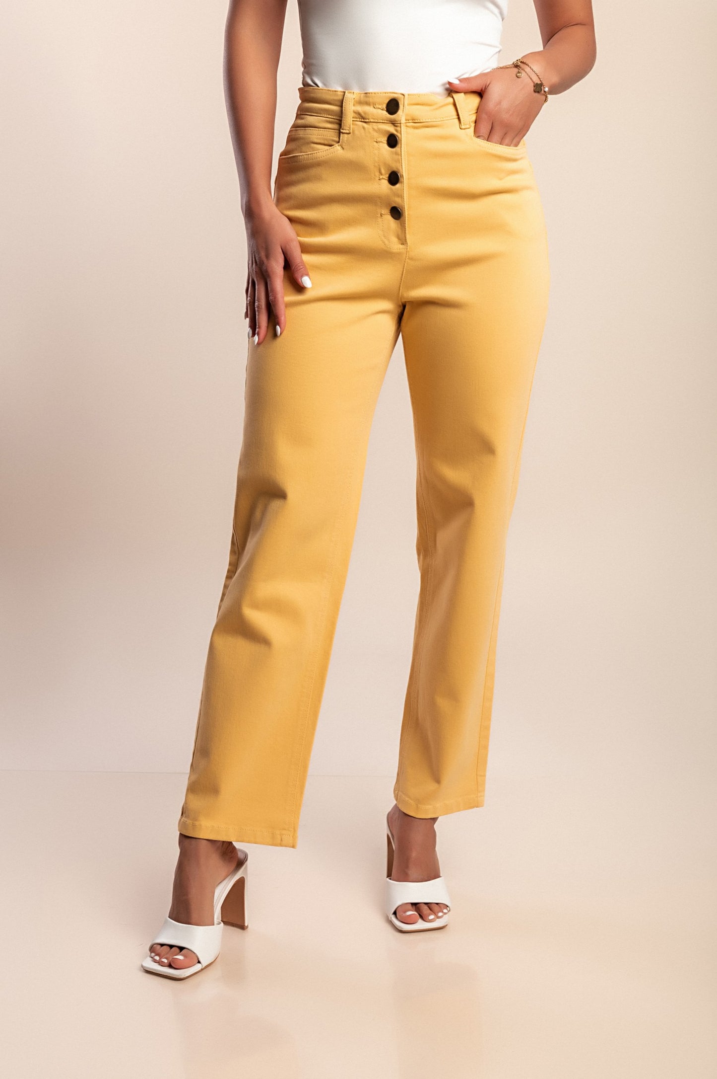 Pantaloni di cotone, gialli