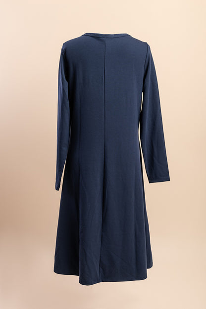 Abito in pizzo taglie forti, blu scuro