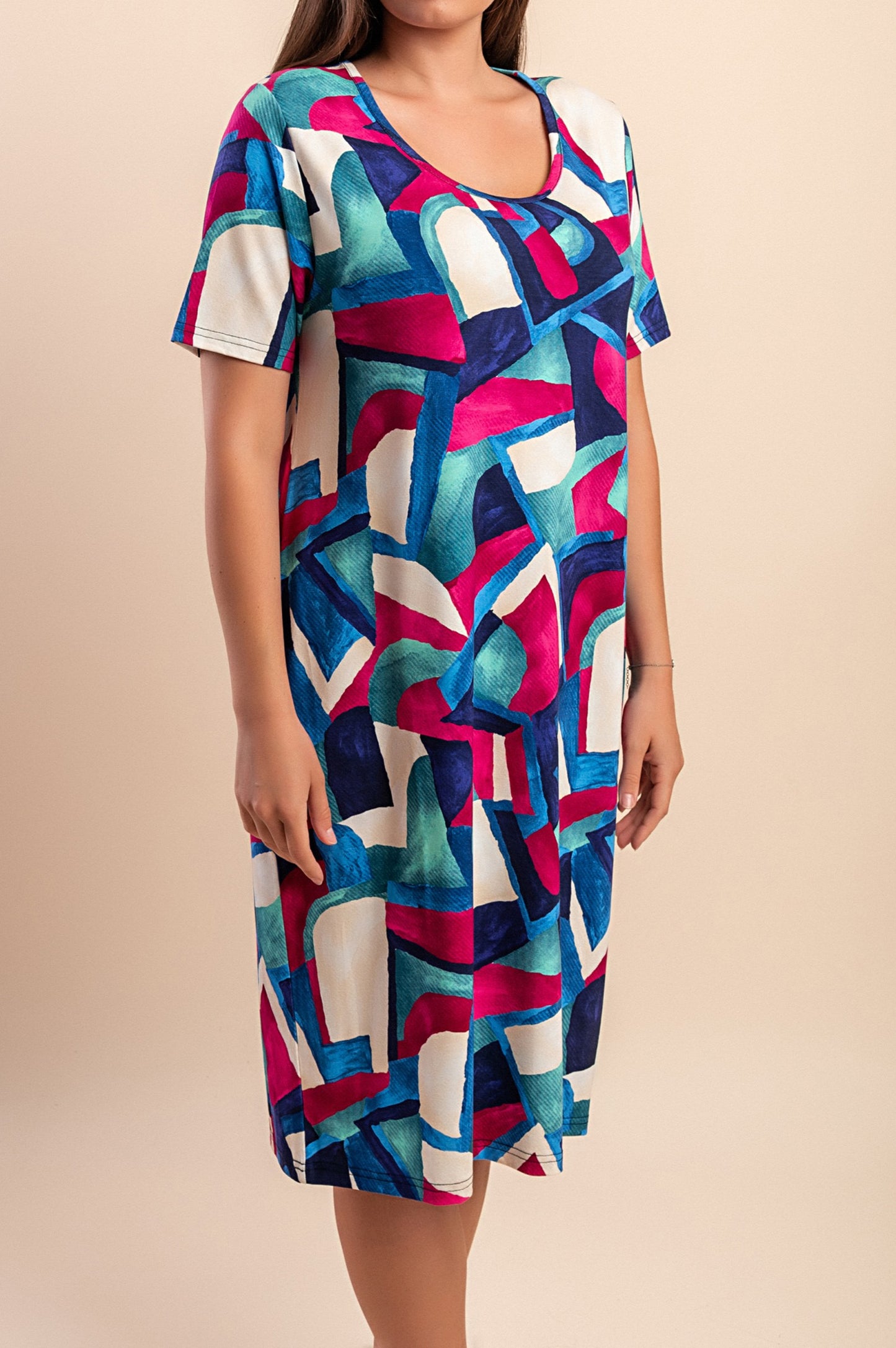 Abito midi con stampa, VAR2