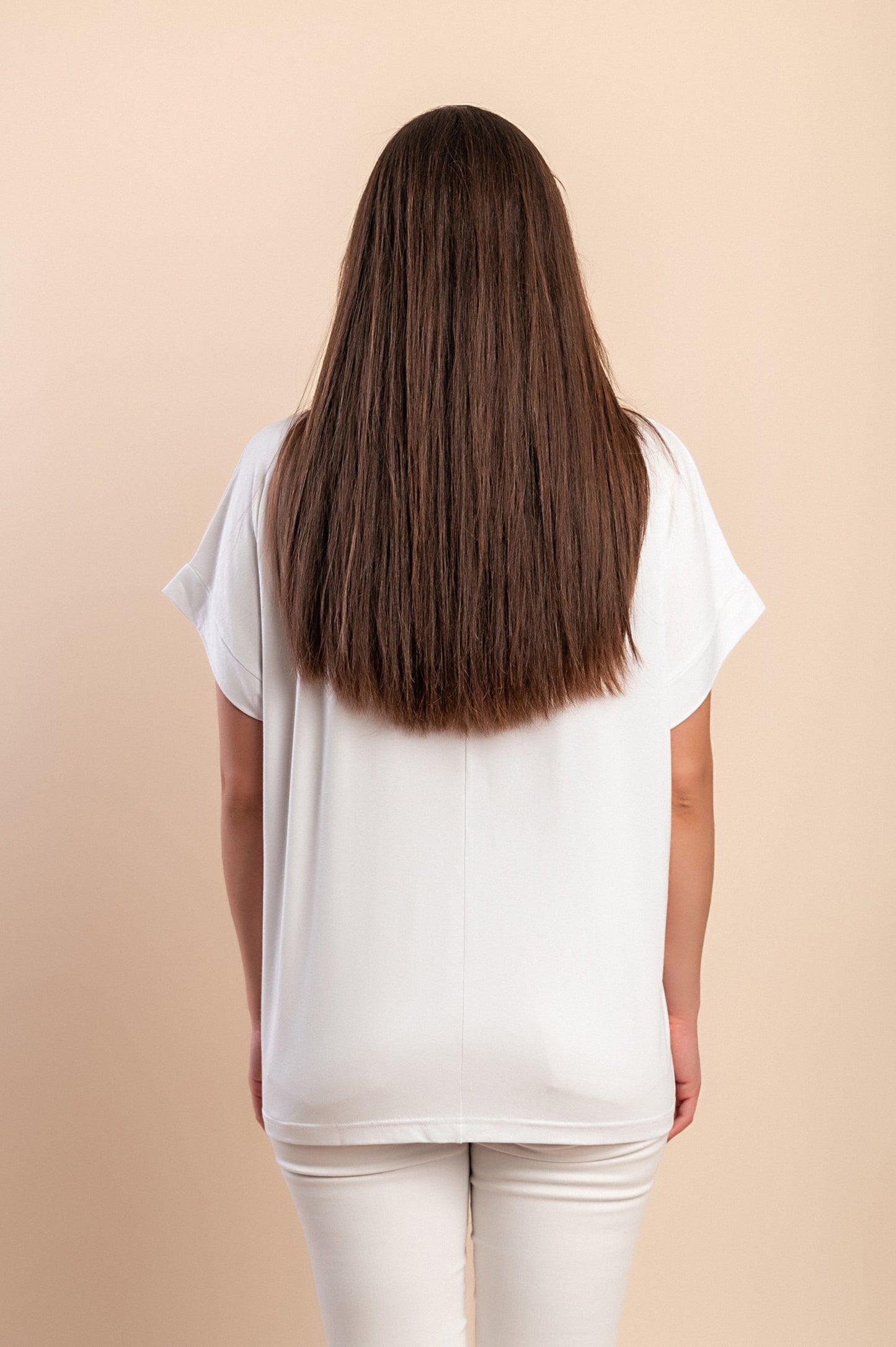 T-shirt in viscosa, bianca