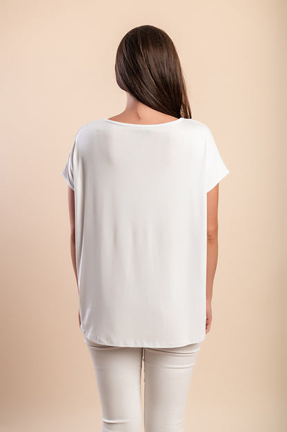 Maglietta con stampa, blu scuro