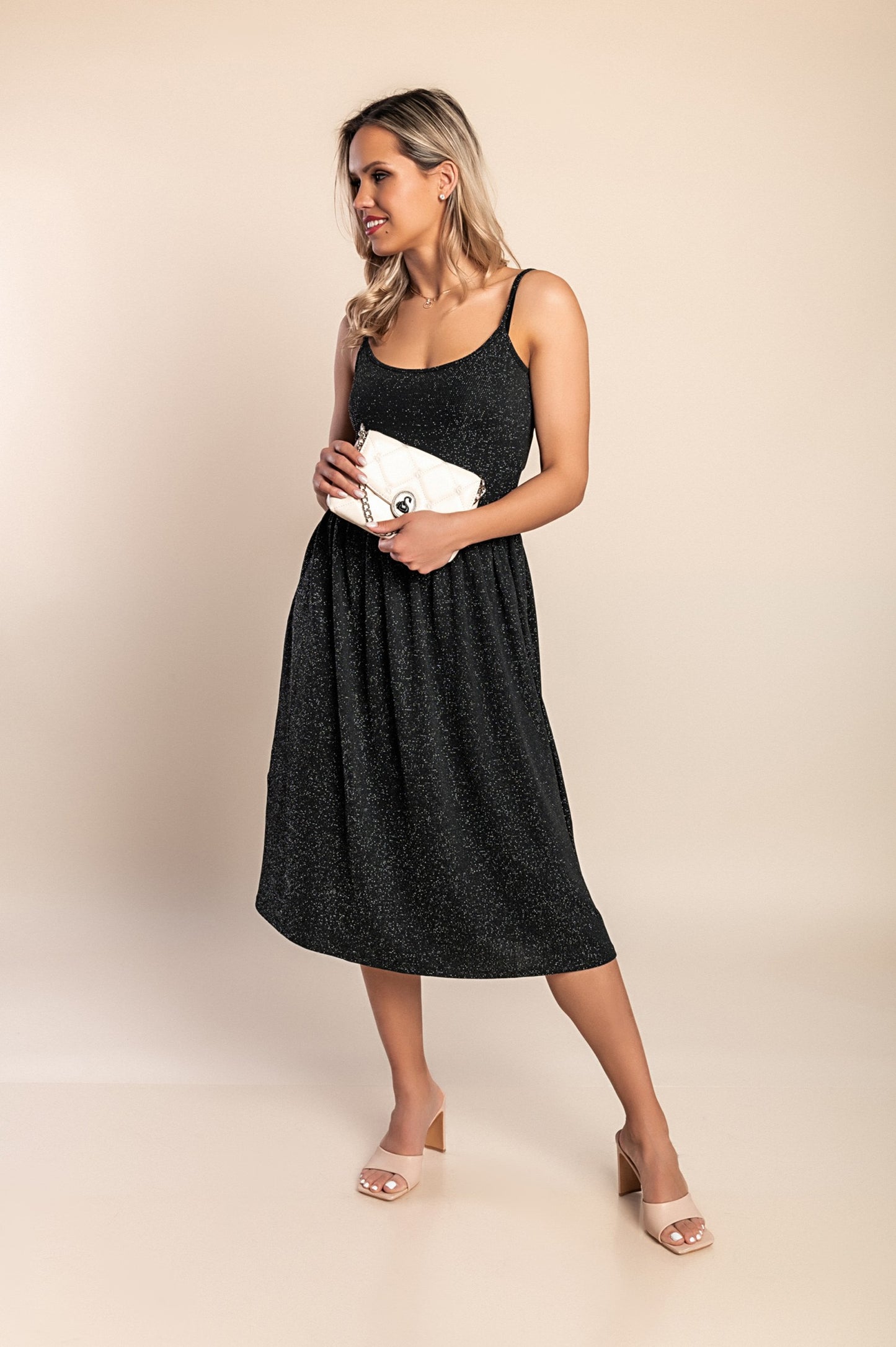 Elegante abito midi, nero