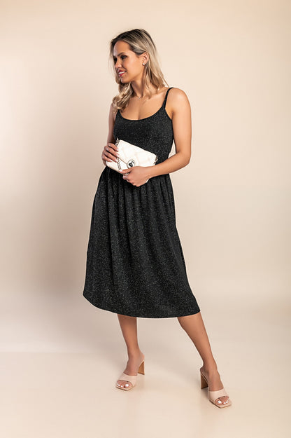 Elegante abito midi, nero