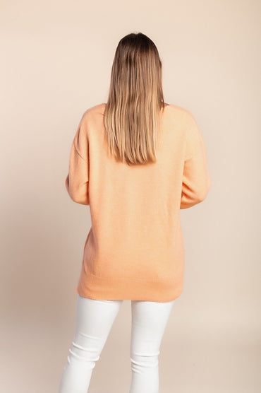 Maglione oversize, albicocca